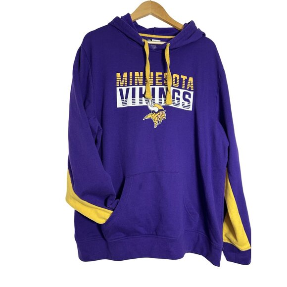 Minnesota Vikings NFL Team Apparel Hoodie Purple & Yellow sz XL - Picture 3 of 11
